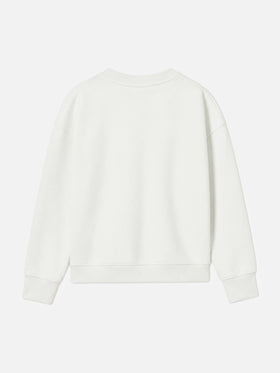 Mädchen-Sweatshirt mit mehrfarbigem St. Barth-Terry-Patch 