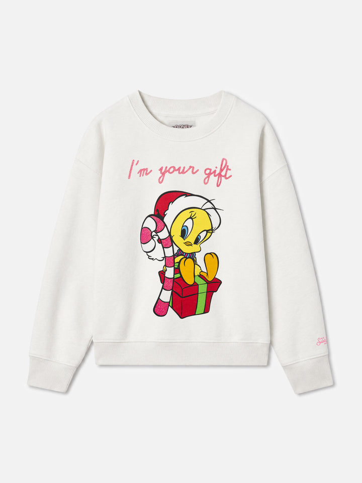Off-white Briony sweatshirt with Tweety glitter print | Special edition