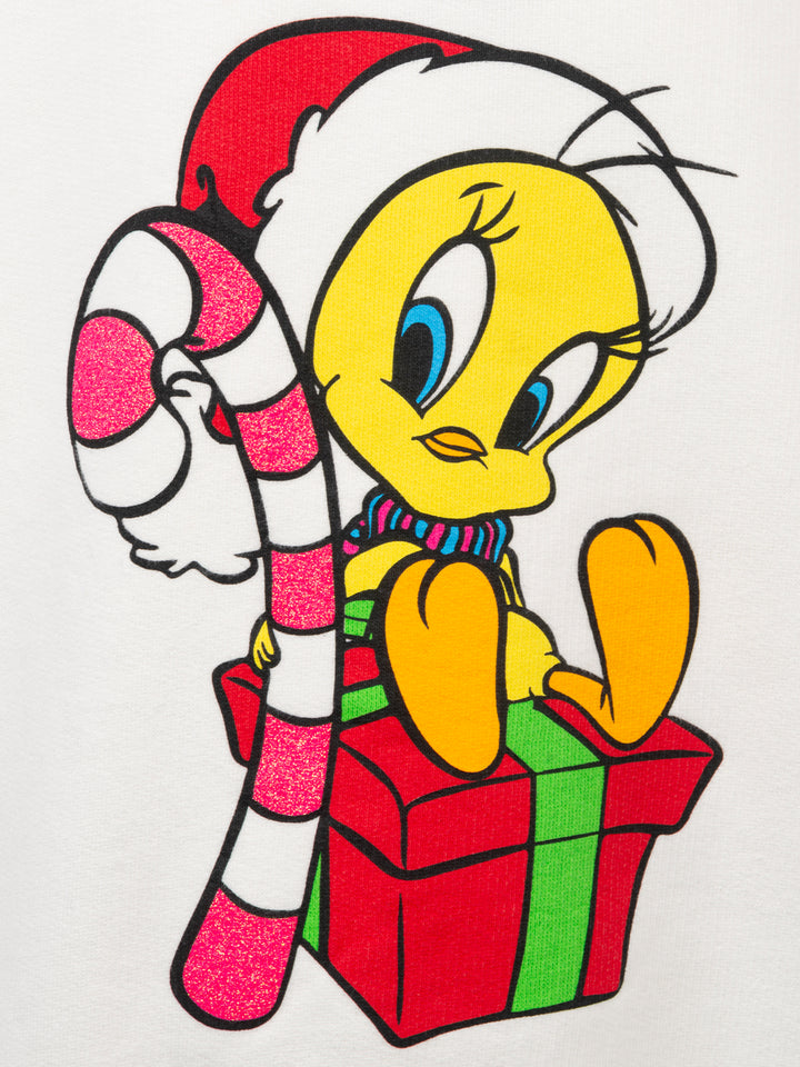 Girl crewneck sweatshirt Briony with Tweety print | WARNER BROS SPECIAL EDITION - MC2 Saint Barth