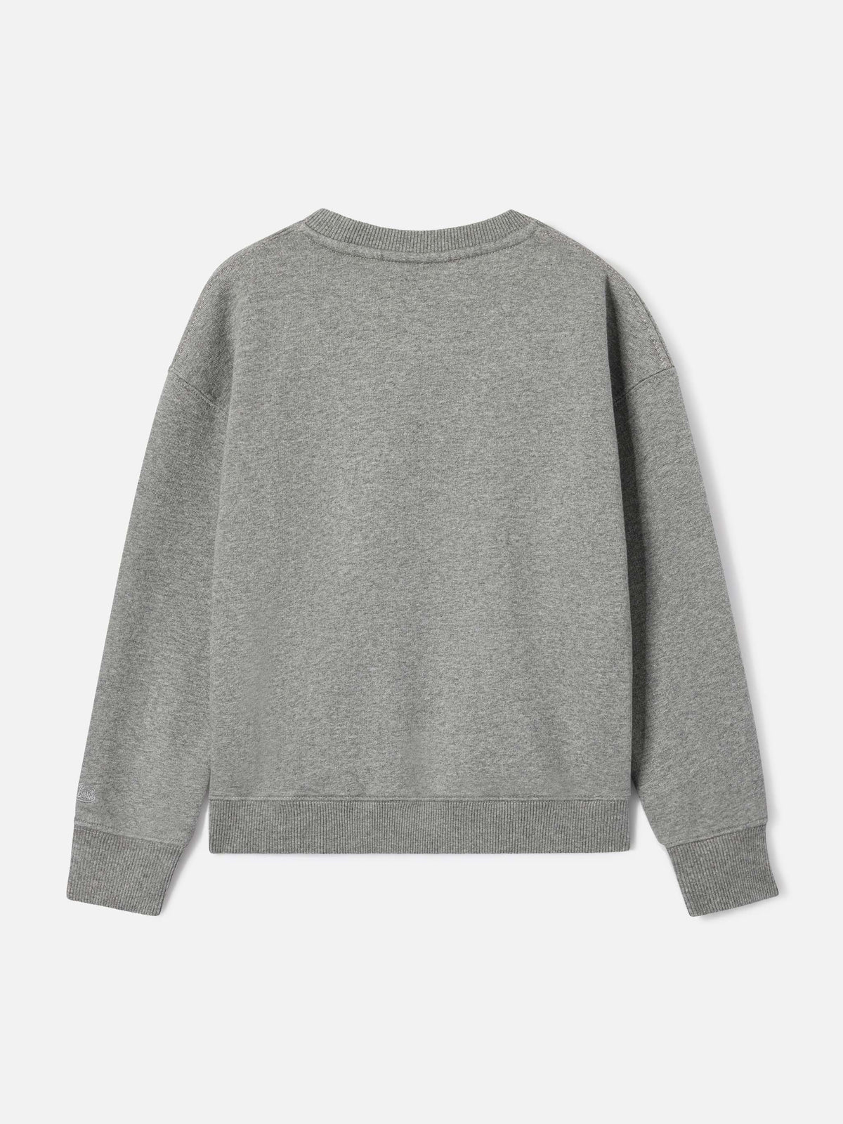 Grey Briony cotton blend sweatshirt with Birichina flock print