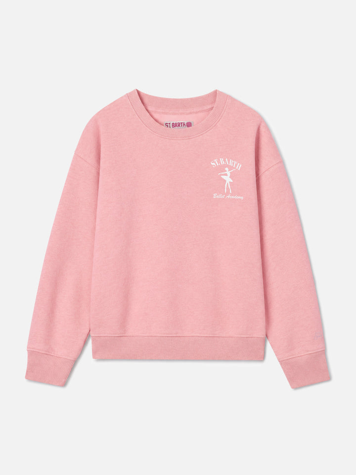 Mädchen-Sweatshirt mit Rundhalsausschnitt Briony mit St. Barth ballet academy-Print 