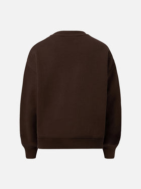 Briony-Sweatshirt mit Rundhalsausschnitt und Trudi-Bären-Frottee-Aufnäher | TRUDI SONDEREDITION