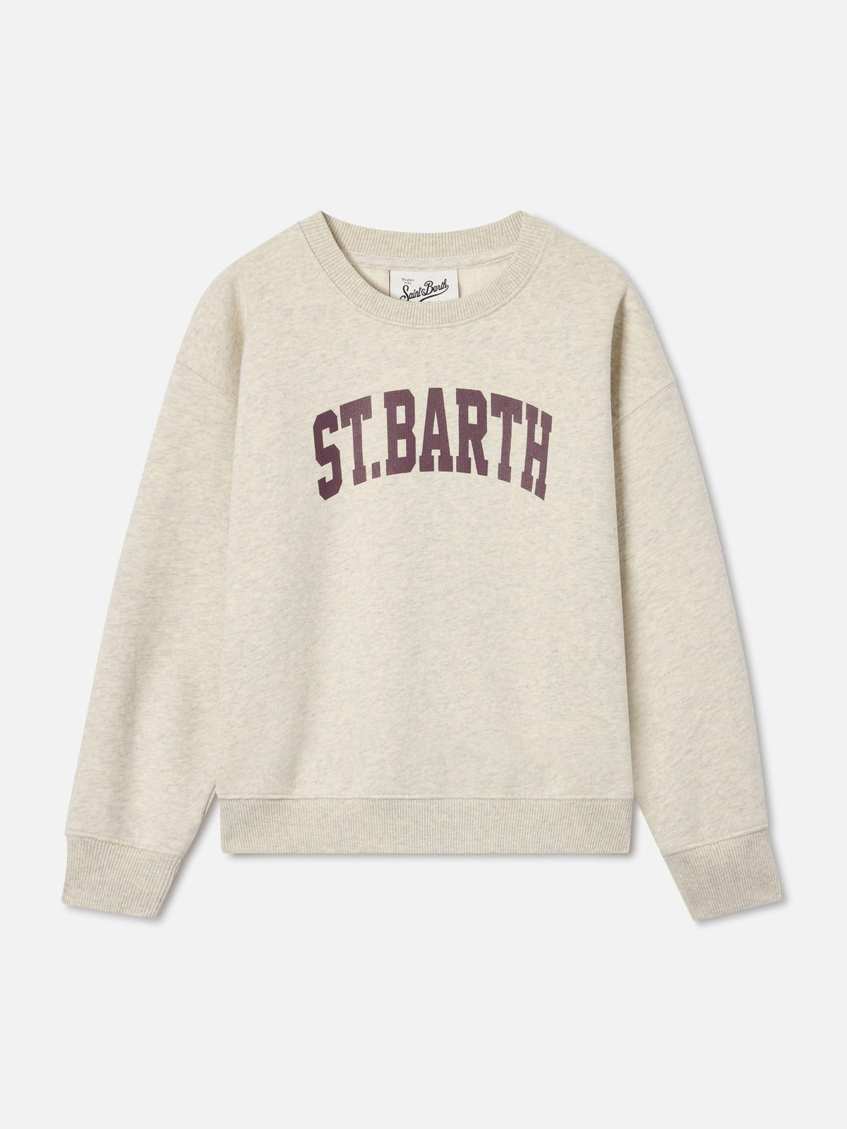 Sweat-shirt en mélange de coton gris avec imprimé St. Barth Briony 