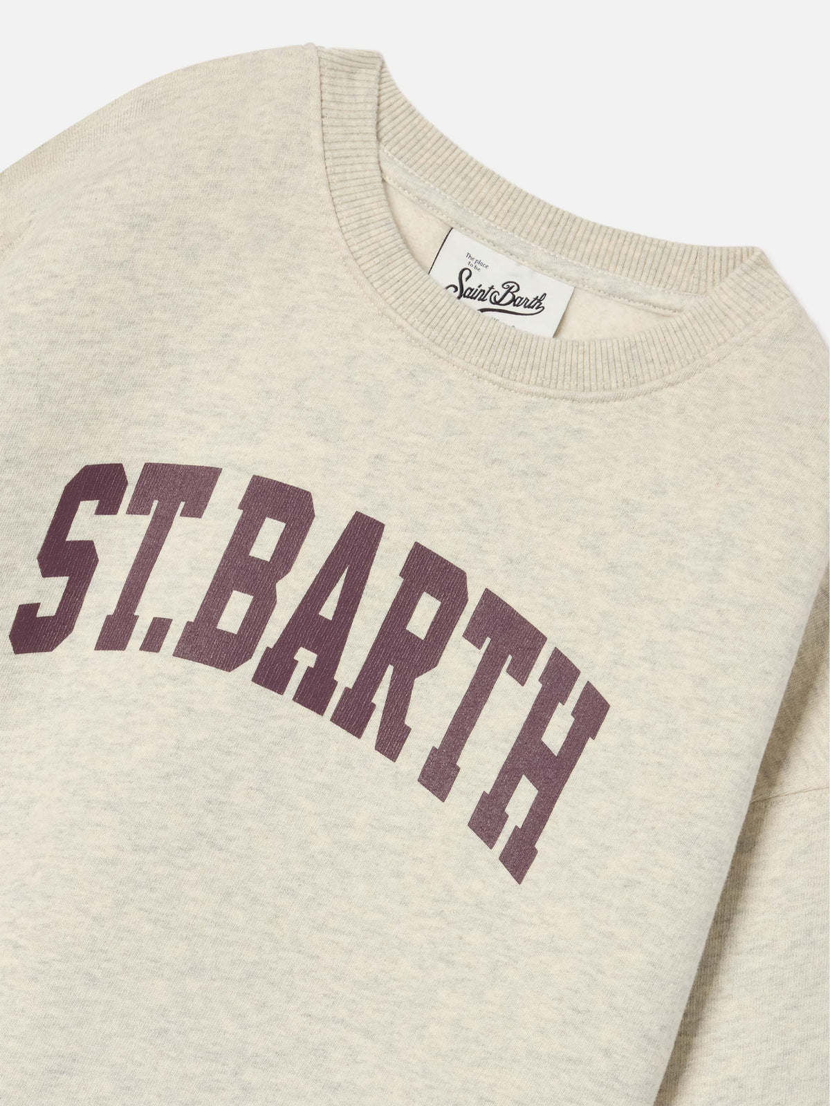 Sweat-shirt en mélange de coton gris avec imprimé St. Barth Briony 