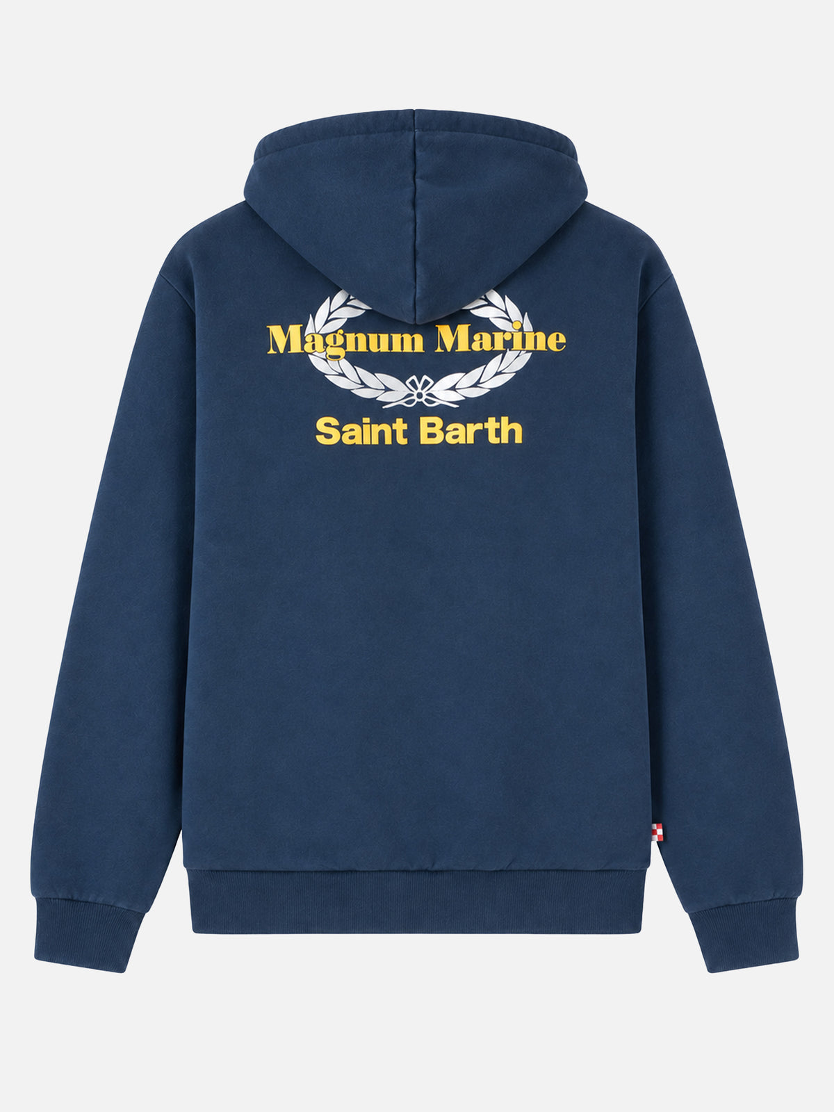 Felpa in cotone blu con cappuccio con ricamo Magnum Marine Saint Barth | EDIZIONE SPECIALE MAGNUM MARINE