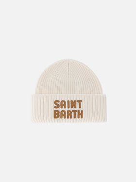 Off-white-Beanie Berry mit Logo-Patch 