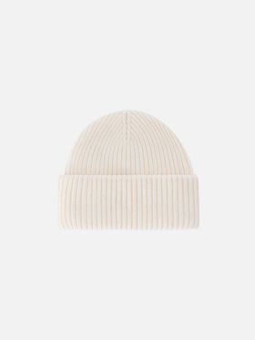 Off-white-Beanie Berry mit Logo-Patch 