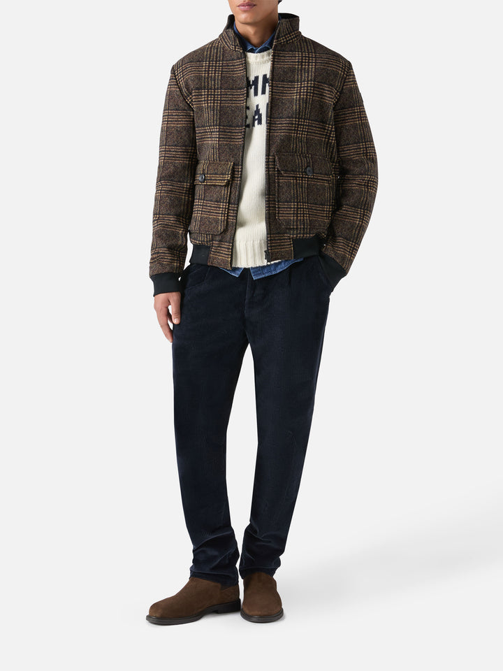 Thermo jacket Byron with Prince of Wales print