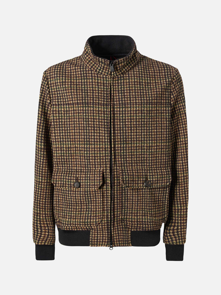 Thermo jacket Byron with pied de poule print