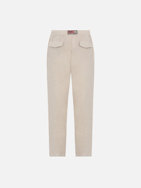 Off-white linen pants Calais with drawstring - MC2 Saint Barth