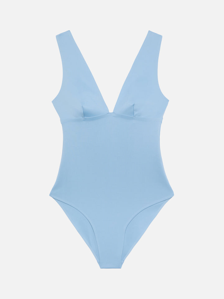 Calliope brown heat-sealed one-piece swimsuit