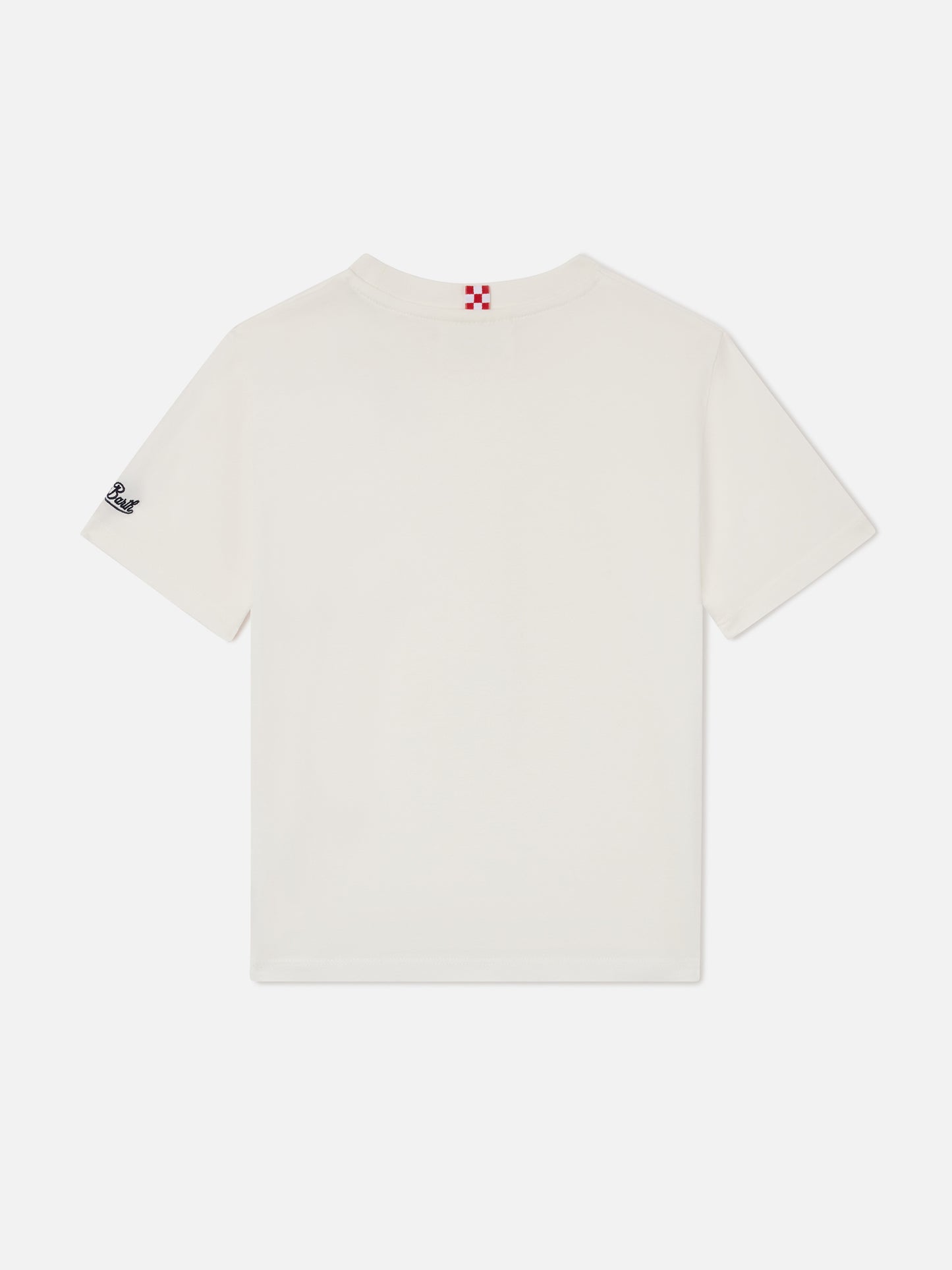 T-shirt Cameron blanc avec broderie monogramme SB 