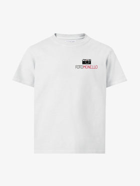 T-shirt Cameron in cotone bianco con ricamo Fotomonello