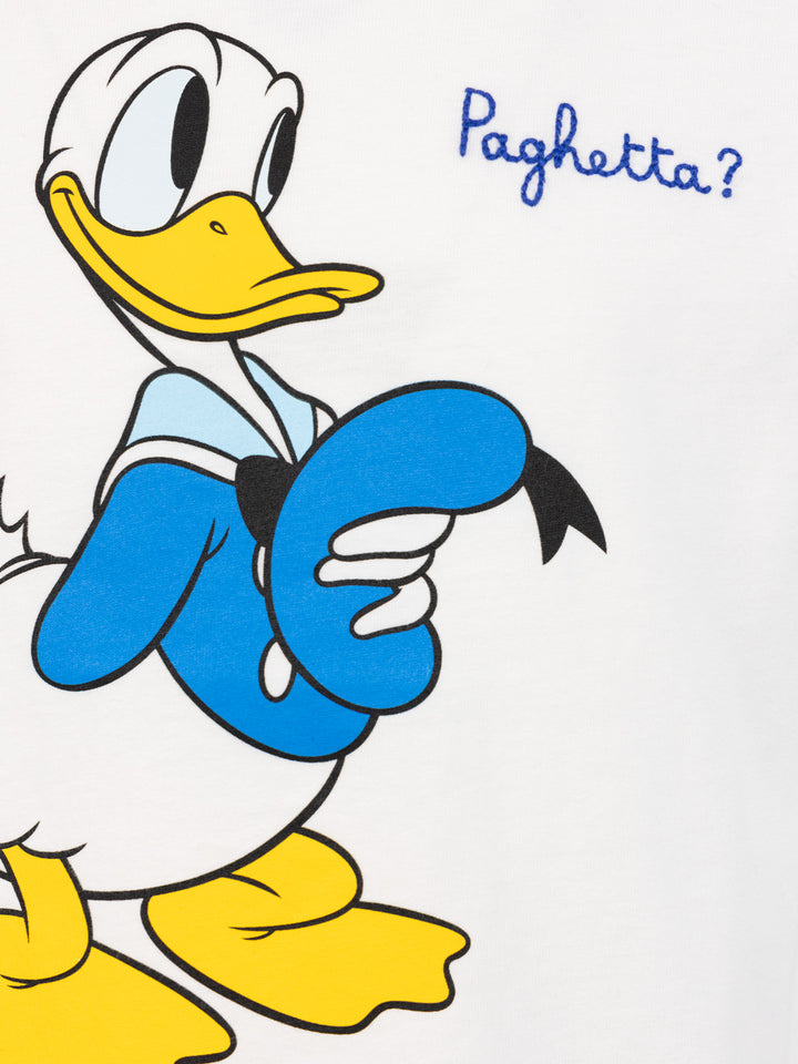 Boy heavy cotton t-shirt Cameron with Donald print and Paghetta embroidery | DISNEY SPECIAL EDITION - MC2 Saint Barth