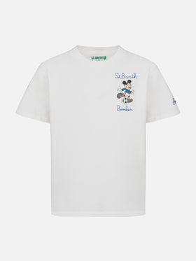 Boy heavy cotton t-shirt Cameron Mickey print and St. Barth Bomber embroidery | DISNEY SPECIAL EDITION - MC2 Saint Barth