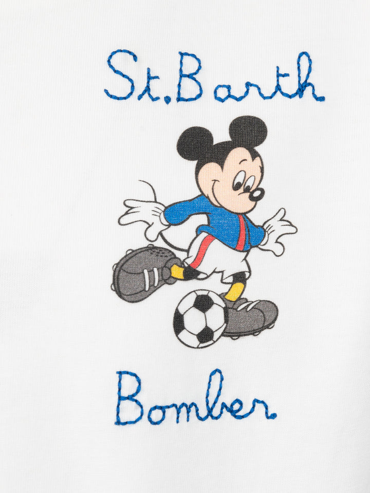 Boy heavy cotton t-shirt Cameron Mickey print and St. Barth Bomber embroidery | DISNEY SPECIAL EDITION - MC2 Saint Barth