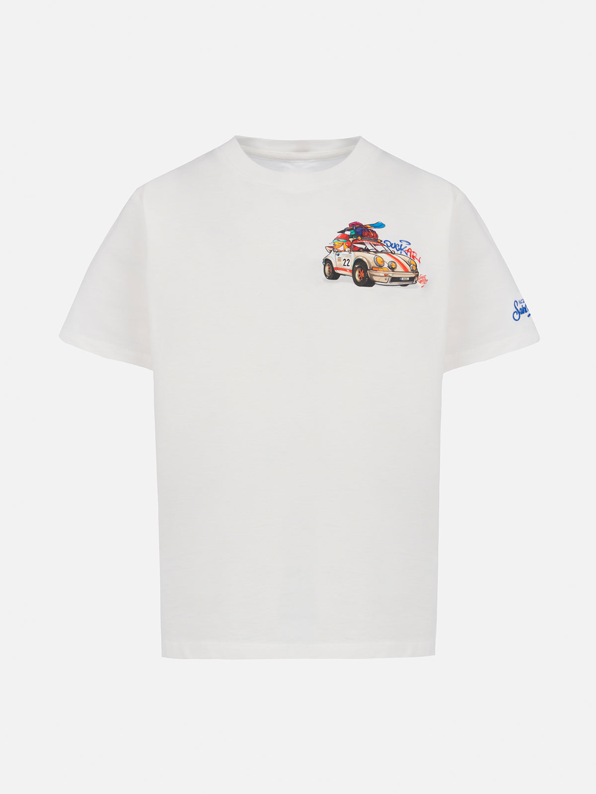 Boy heavy cotton t-shirt Cameron with ducky Cryptopuppets print | CRYPTO PUPPETS SPECIAL EDITION - MC2 Saint Barth