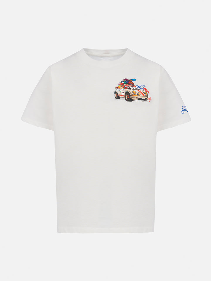 Boy heavy cotton t-shirt Cameron with ducky Cryptopuppets print | CRYPTO PUPPETS SPECIAL EDITION - MC2 Saint Barth