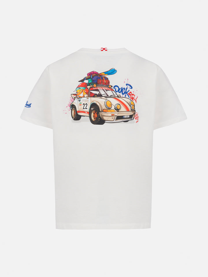 Boy heavy cotton t-shirt Cameron with ducky Cryptopuppets print | CRYPTO PUPPETS SPECIAL EDITION - MC2 Saint Barth