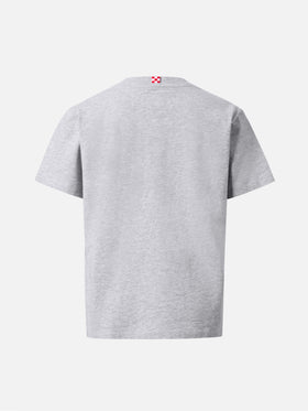 Cameron cotton T-shirt in grey with Snoopy St. Barth Sport Club print | PEANUTS SPECIAL EDITION