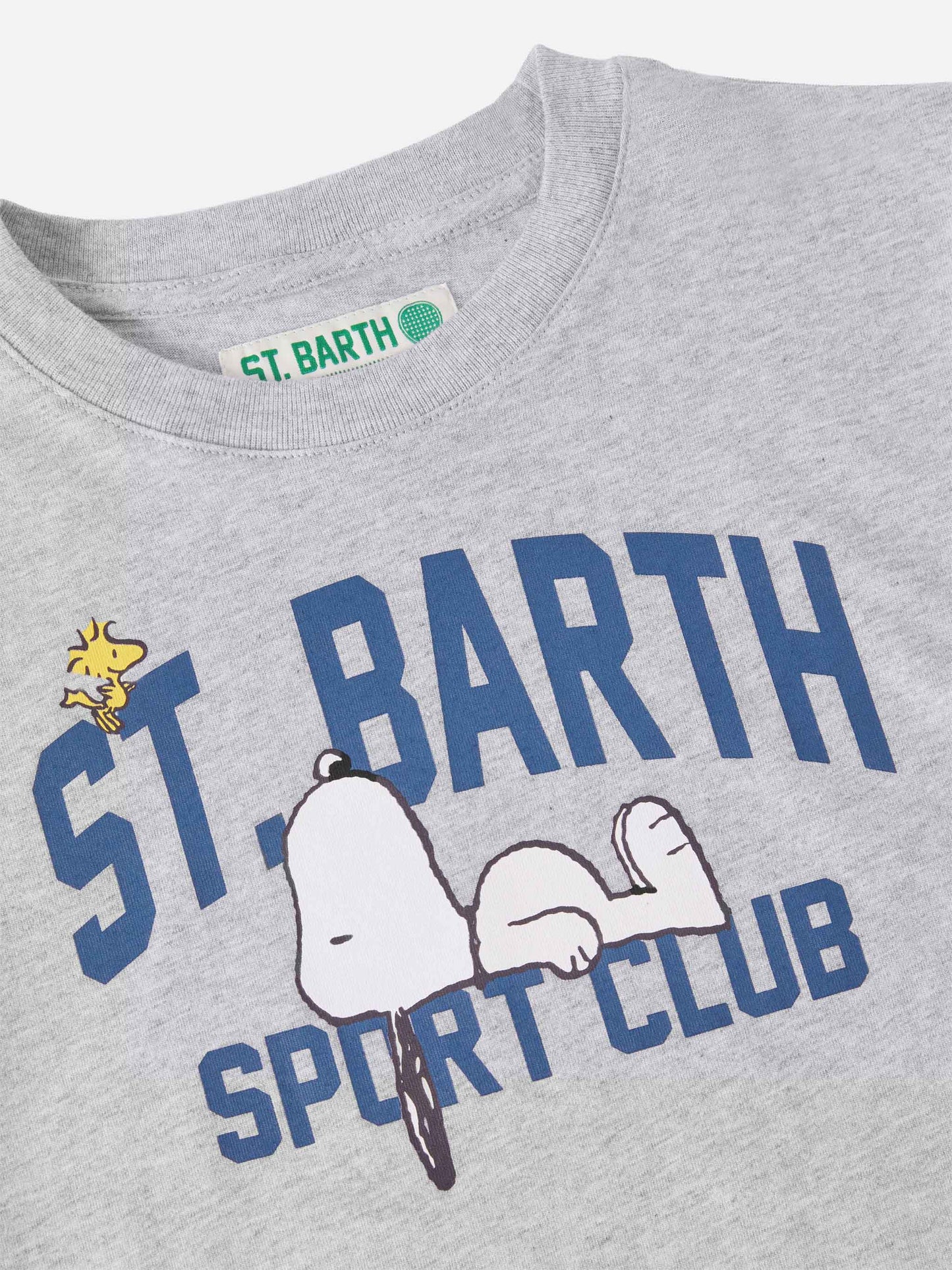Cameron cotton T-shirt in grey with Snoopy St. Barth Sport Club print | PEANUTS SPECIAL EDITION