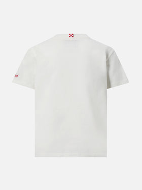 Schweres Baumwoll-T-Shirt „Cameron“ mit Skater-Dinosaurier-Print