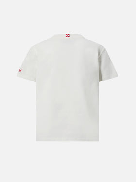 Heavy cotton t-shirt Cameron with skater dinosaur print