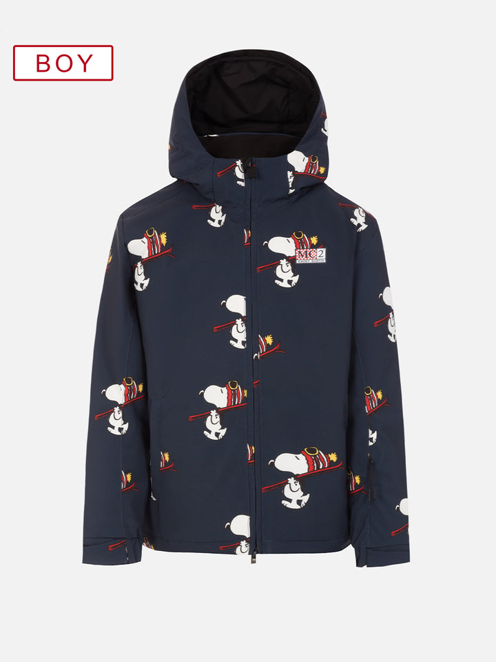 Boy blue jacket Wildhorn with Snoopy Ski Club print | SNOOPY PEANUTS SPECIAL EDITION - MC2 Saint Barth