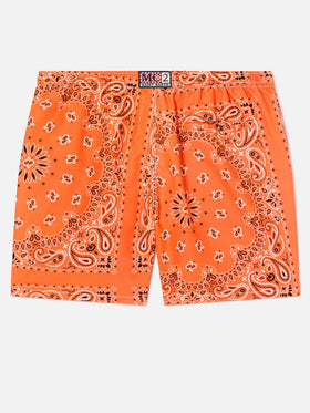 Short de bain bandana orange Caprese 