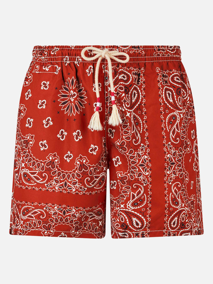 Man swim shorts with bandanna print - MC2 Saint Barth