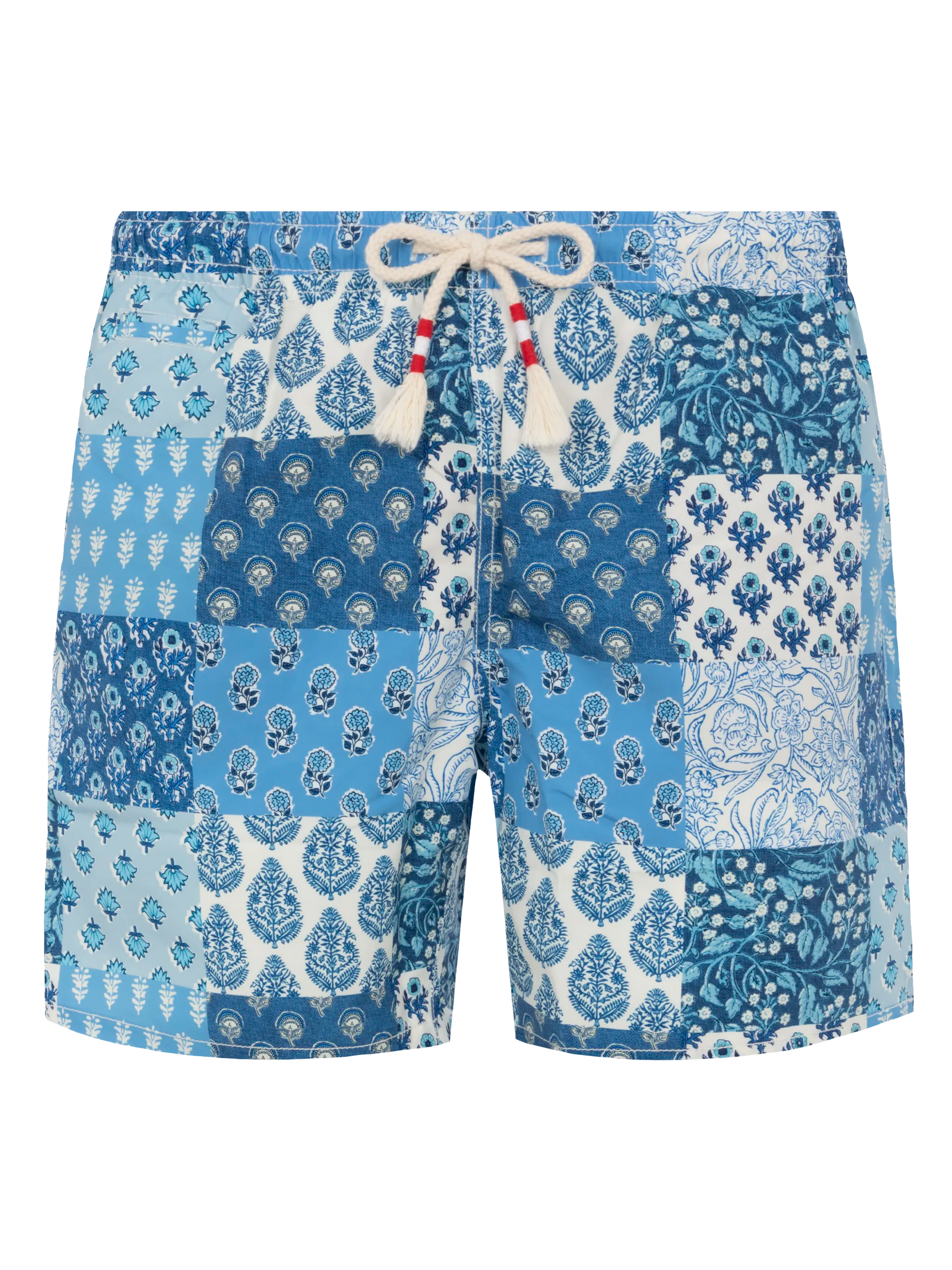 Mid-length swim-shorts Caprese with floral patch print - MC2 Saint Barth