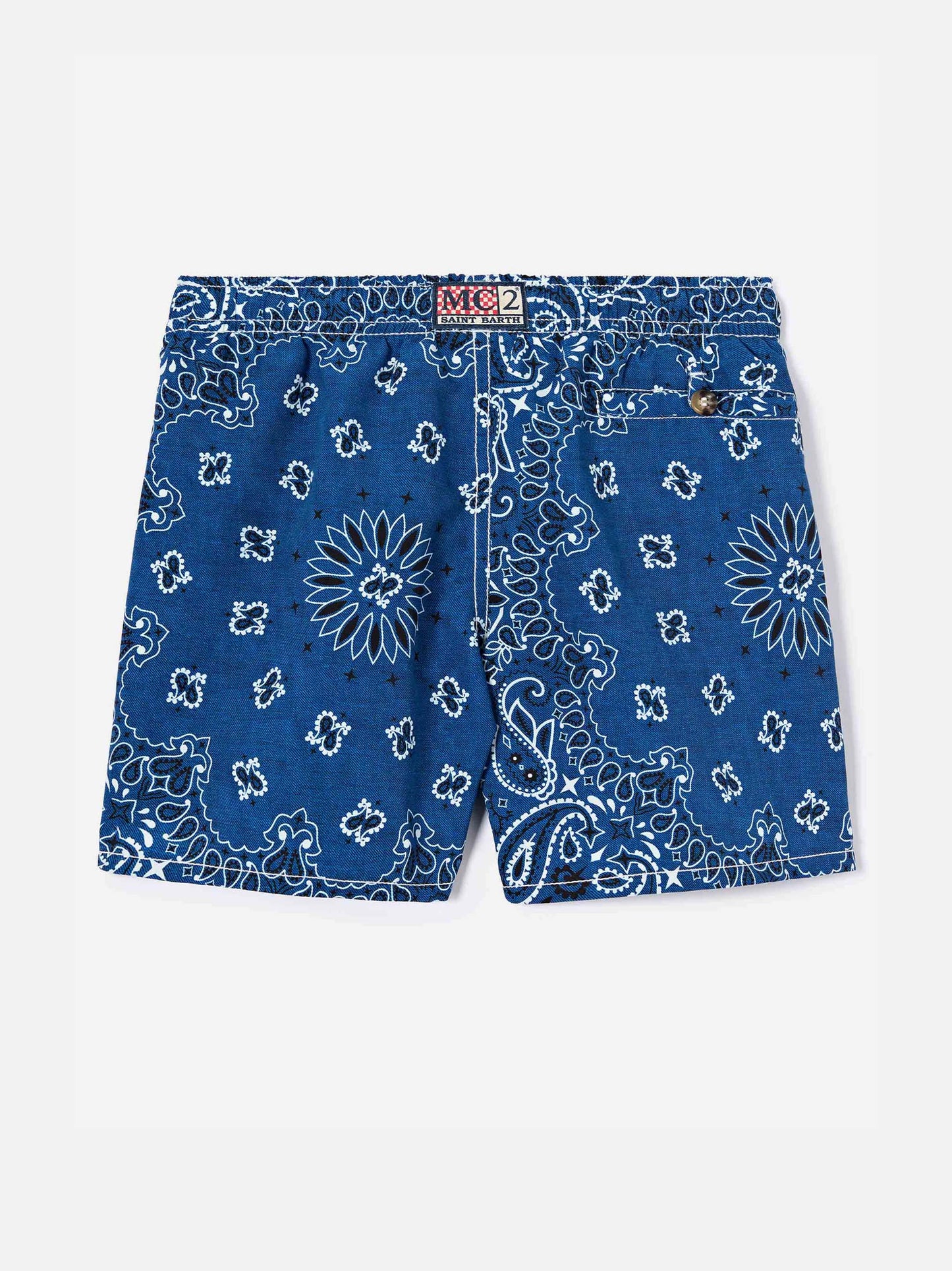 Costume Caprese Jr con stampa bandana blu navy