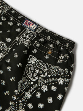 Caprese Jr swim shorts with black bandana print