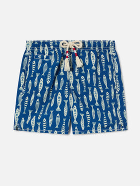 Costume Caprese Jr con stampa sardine