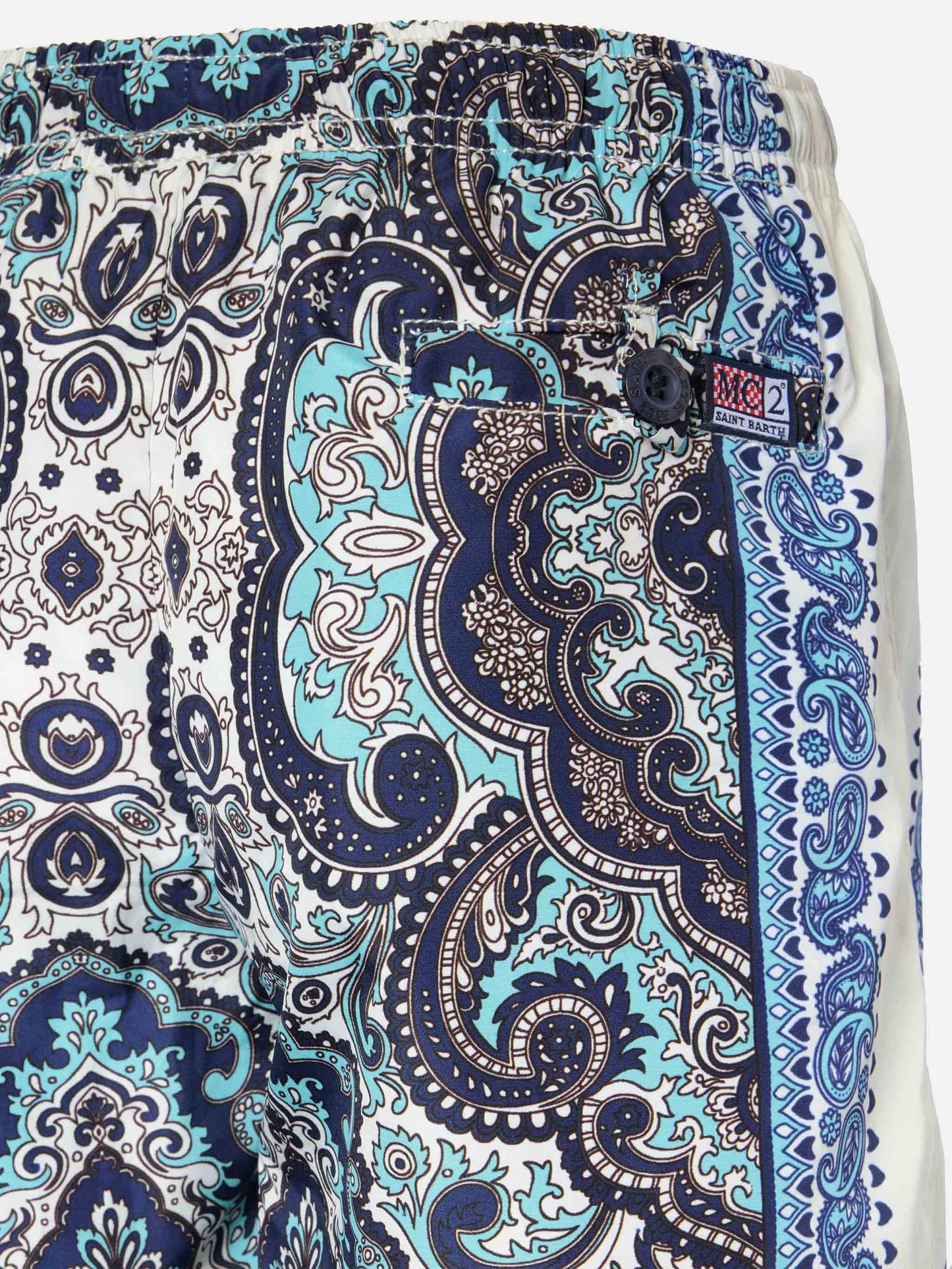 Mid-length swim-shorts Caprese Jr withgipsy print