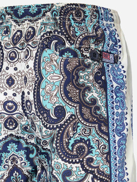 Mid-length swim-shorts Caprese Jr withgipsy print