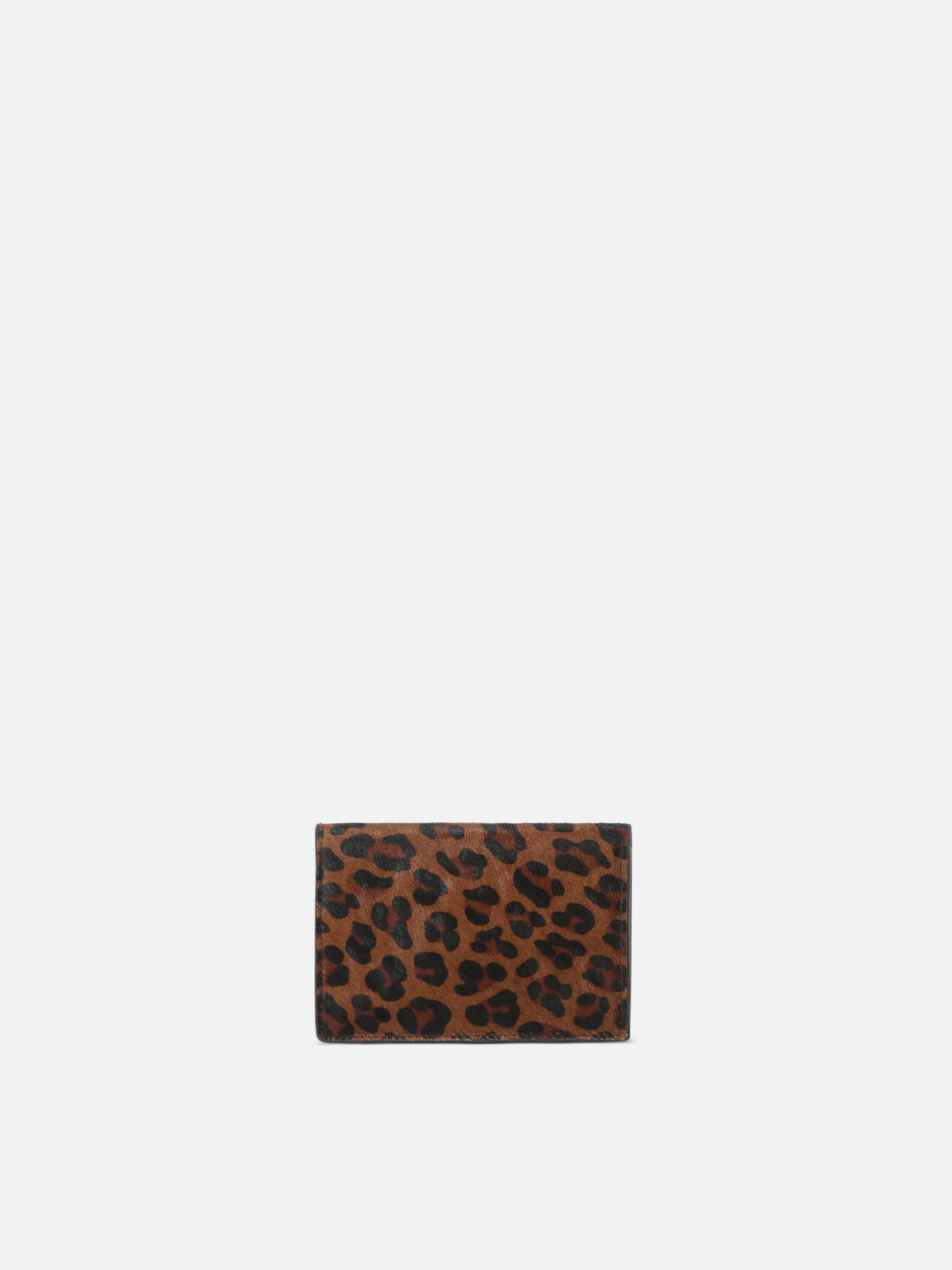 Kartenetui aus Leder mit Leopardenprint 
