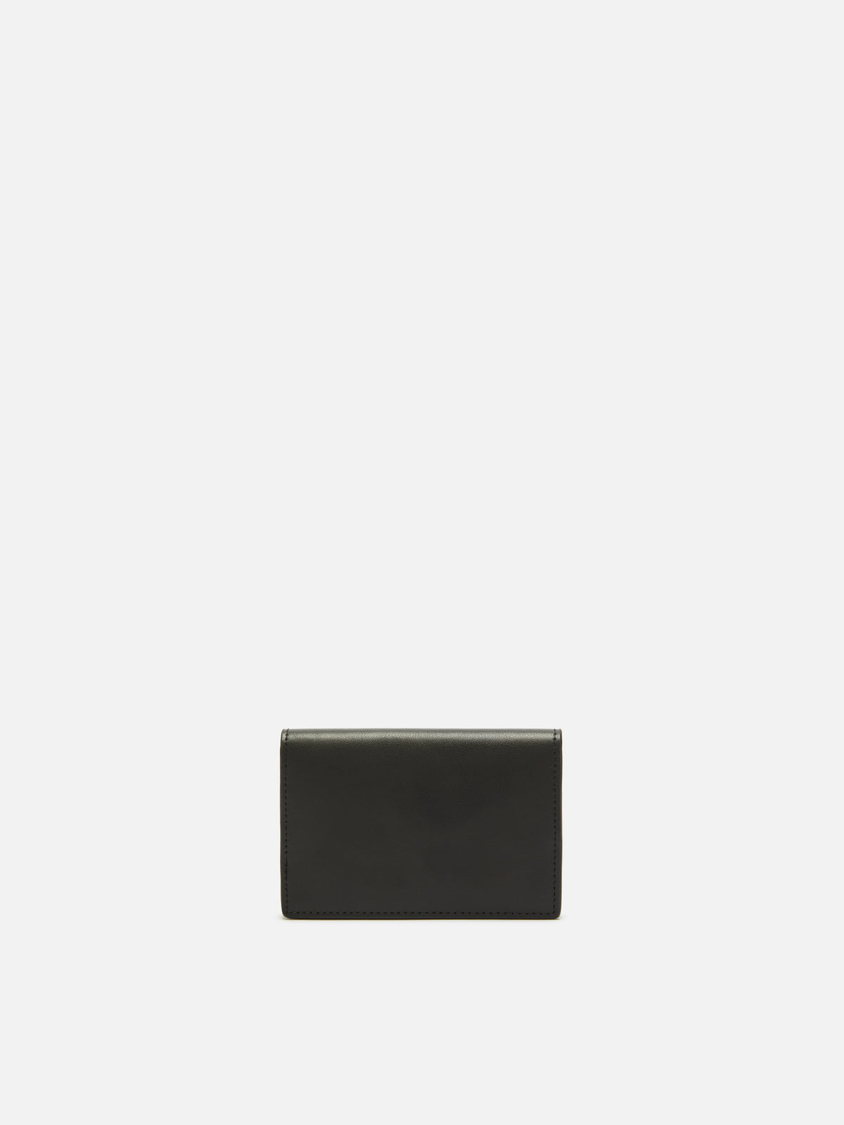 Porte-cartes en cuir noir avec logo imprimé 