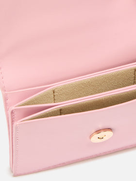 Card Holder in pink leather