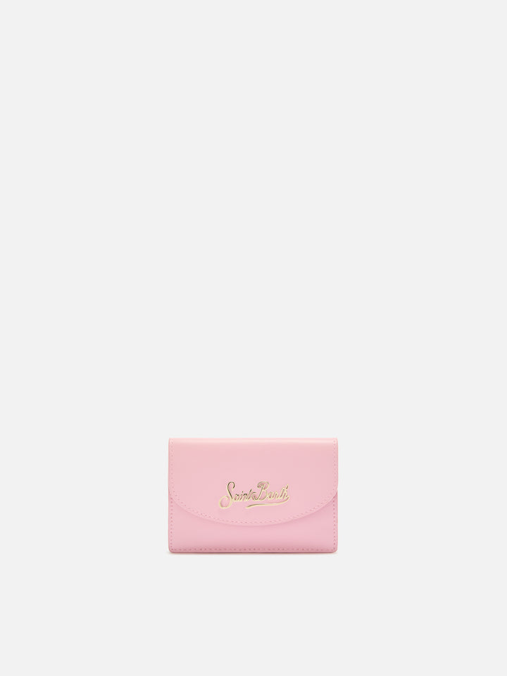 Card Holder in pink leather