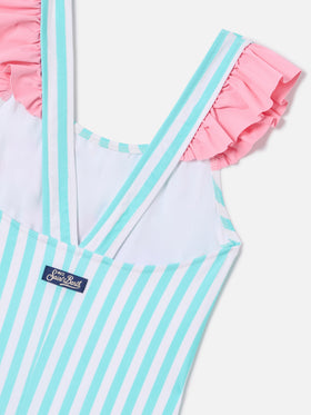 Maillot de bain une pièce Carol avec imprimé Minnie à rayures | Édition spéciale 