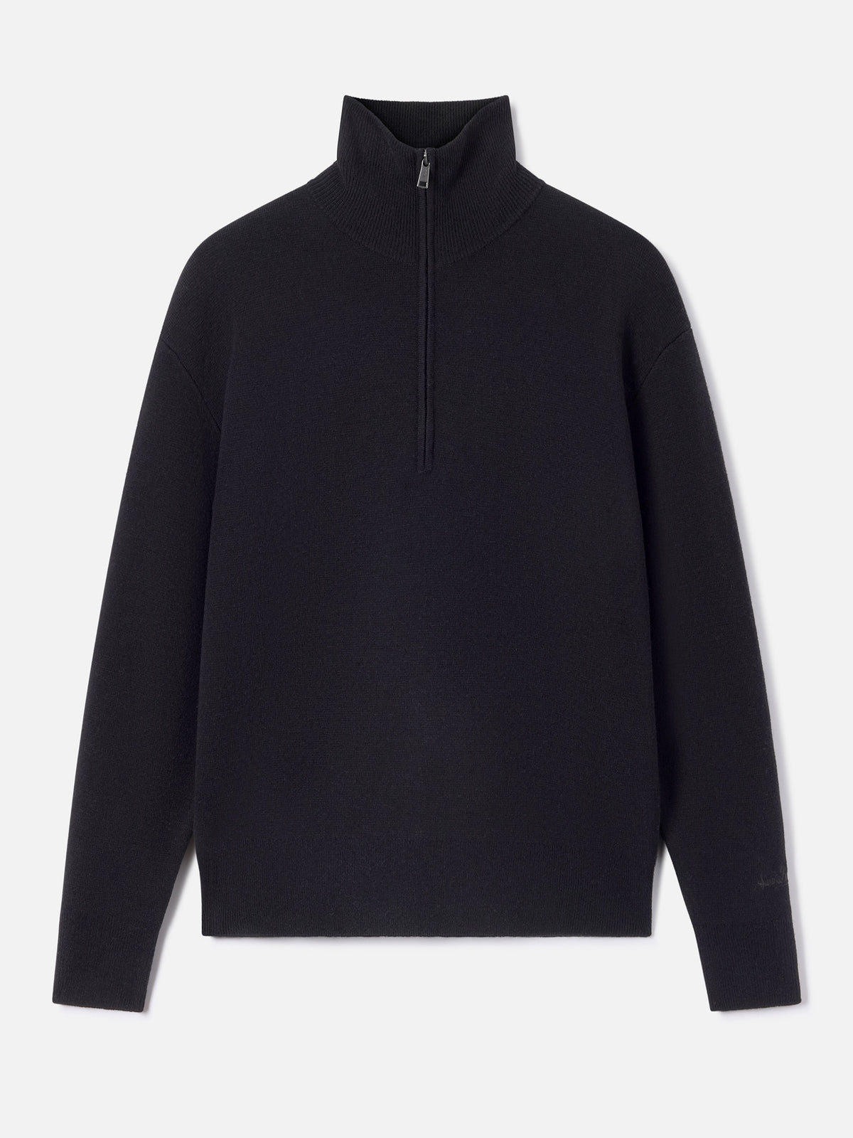 Jersey de lana Black Capucine con media cremallera 