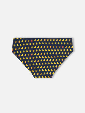 Slip da bagno da uomo con stampa papere