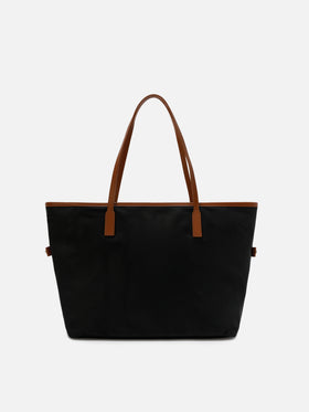 Borsa City nera large in nylon