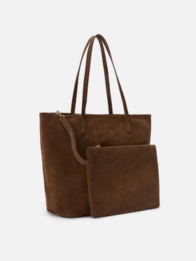 Bolso City regular de ante marrón 