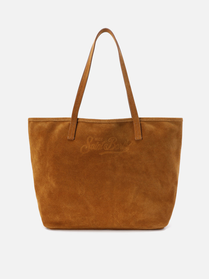 Camel suede City regular bag