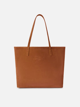 Camel suede City regular bag