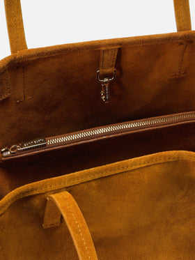 Bolso City regular de ante camel 