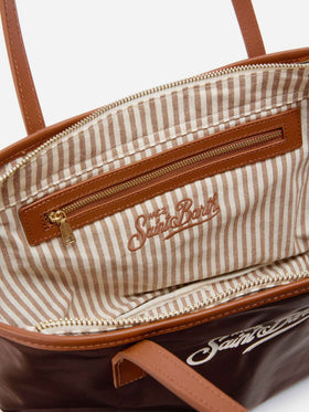 Brown City medium nylon bag