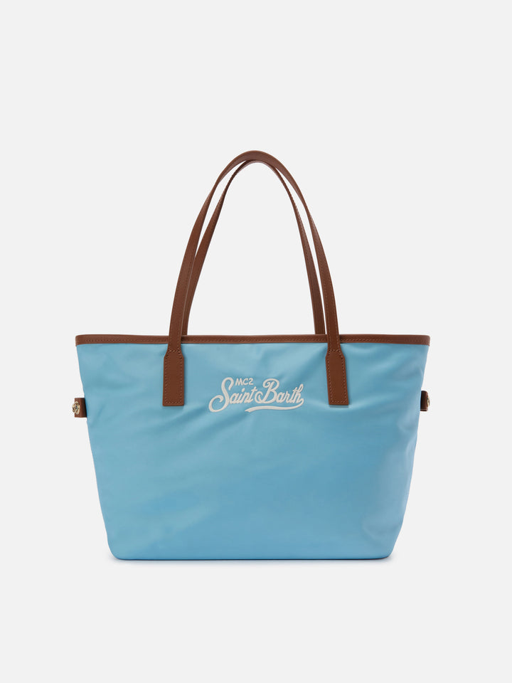 Light blue City medium nylon bag